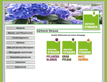 Tablet Screenshot of gaertnerei-strauss.de